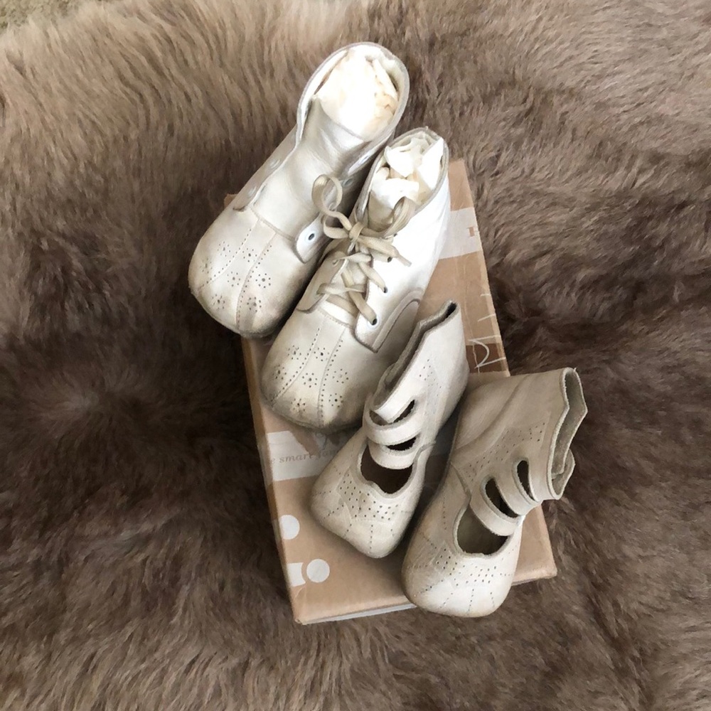 Antique Leather Baby Shoes in Penney’s Box - 2 Pair